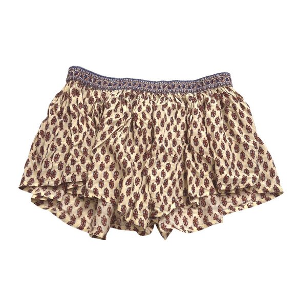 William B Feather Print Shorts in Ivory Multi - Picture 1 of 3